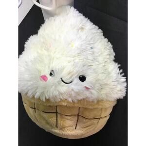 [203] Squishable White Ice Cream Cone Plush Stuffed Toy Small Soft Cute Kawaii